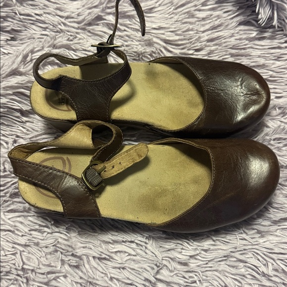 Dansko Brown Leather Mary Jane Shoes - Picture 2 of 5